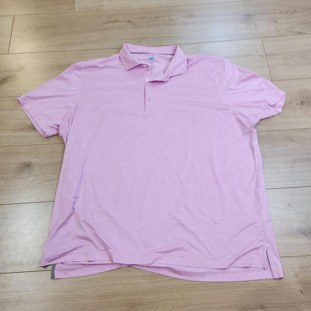 Johnnie-O Featherweight Huron Polo Shirt Mens 2XL Pink Lightweight UPF 50